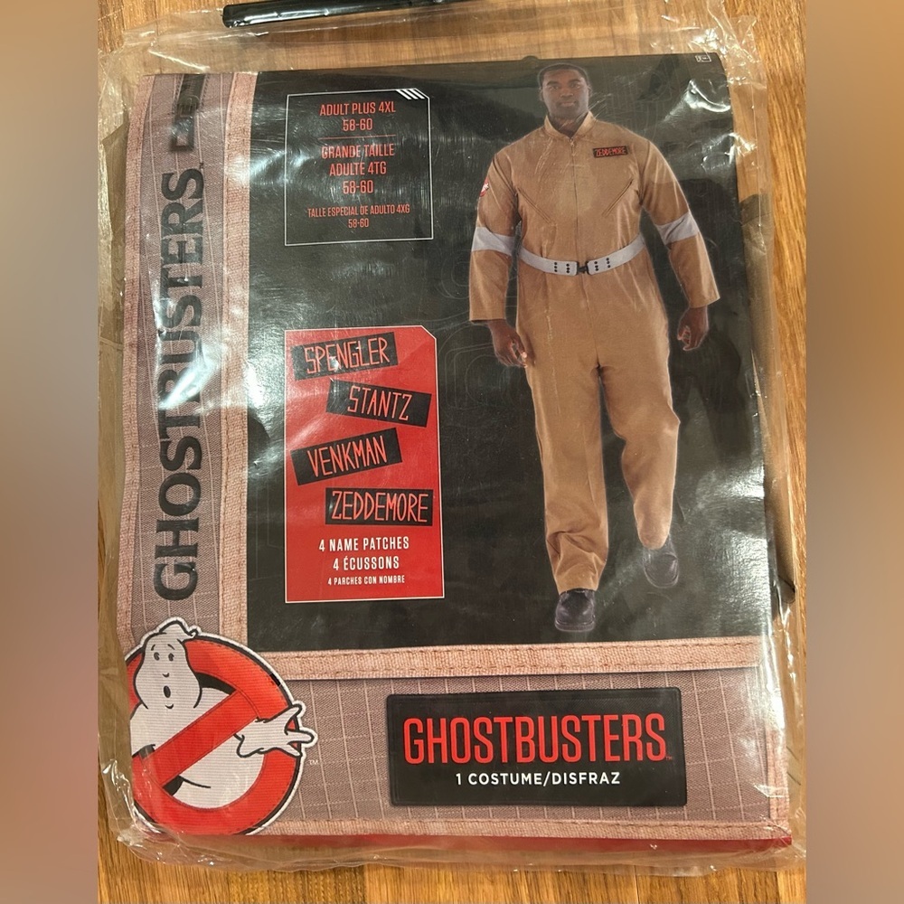 Men’s 2-4X Ghostbusters “Spengler” Costume NWT GOOD FOR ANYTIME!